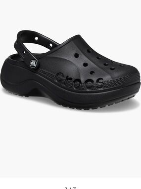 CROCS  Baya Platform Clog - Black size 9 new